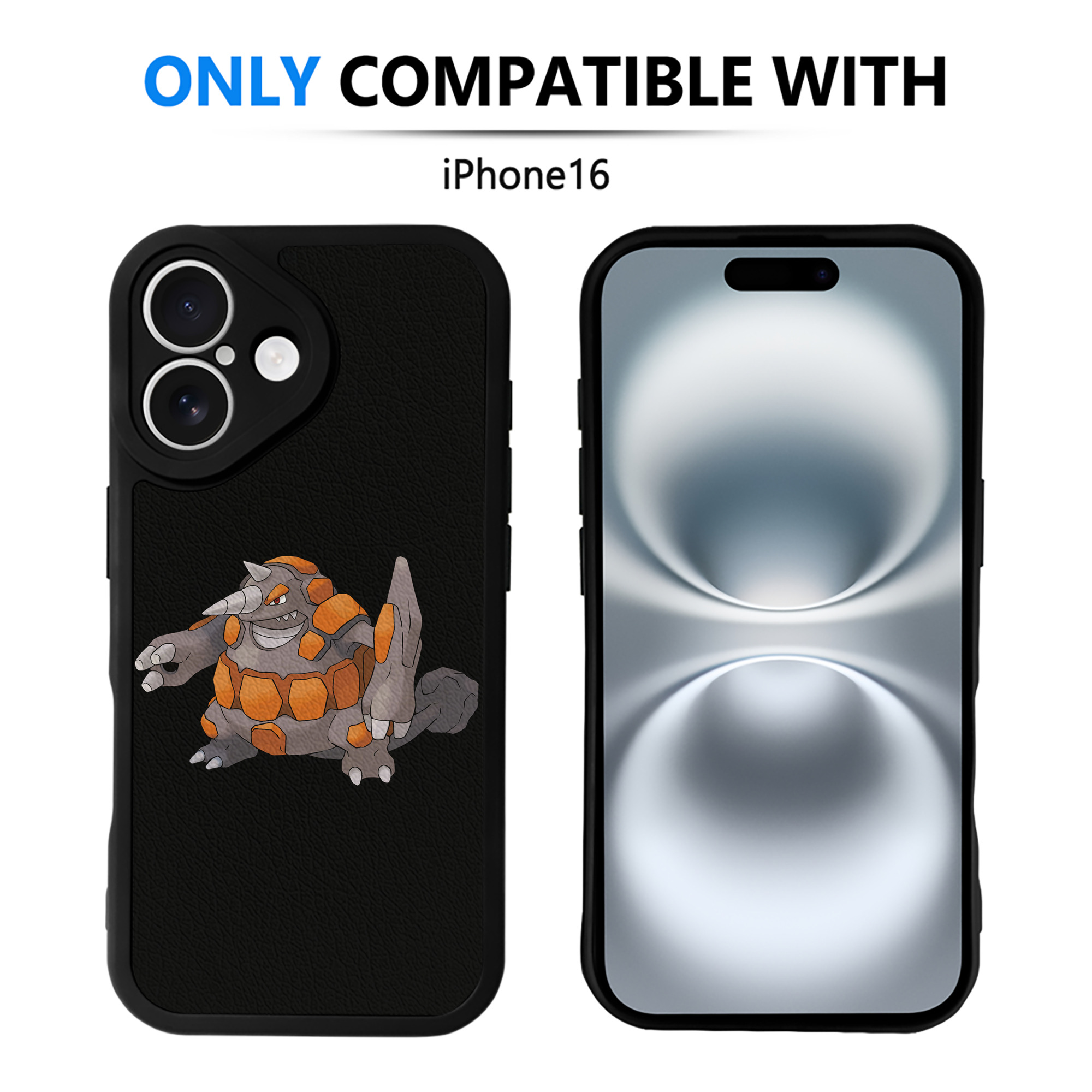 （画像用） ポケットモンスター Pokémon 【iPhone 16シリーズ対応】シリコンスマホケース（レザー調） 材質：シリコン